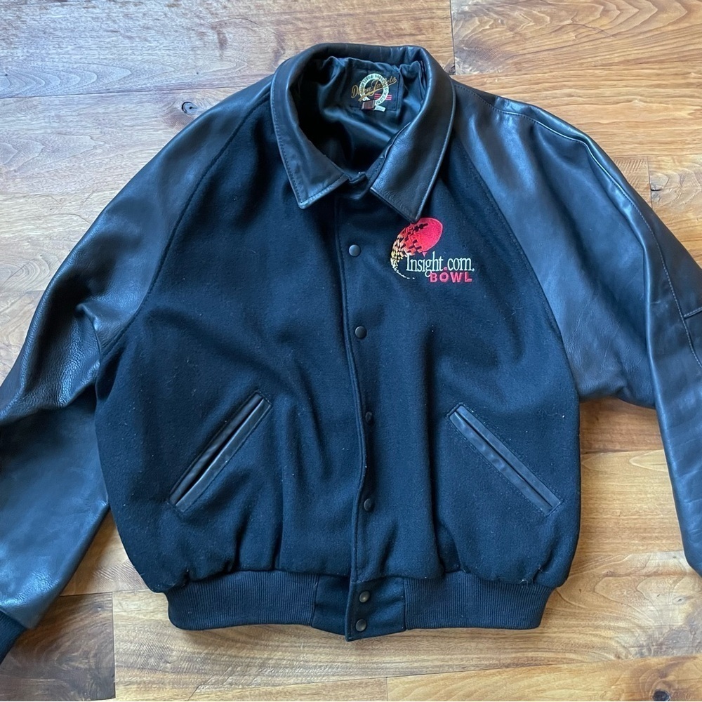 Vintage Dehen Jackets Wool and Leather Varsity Jacket